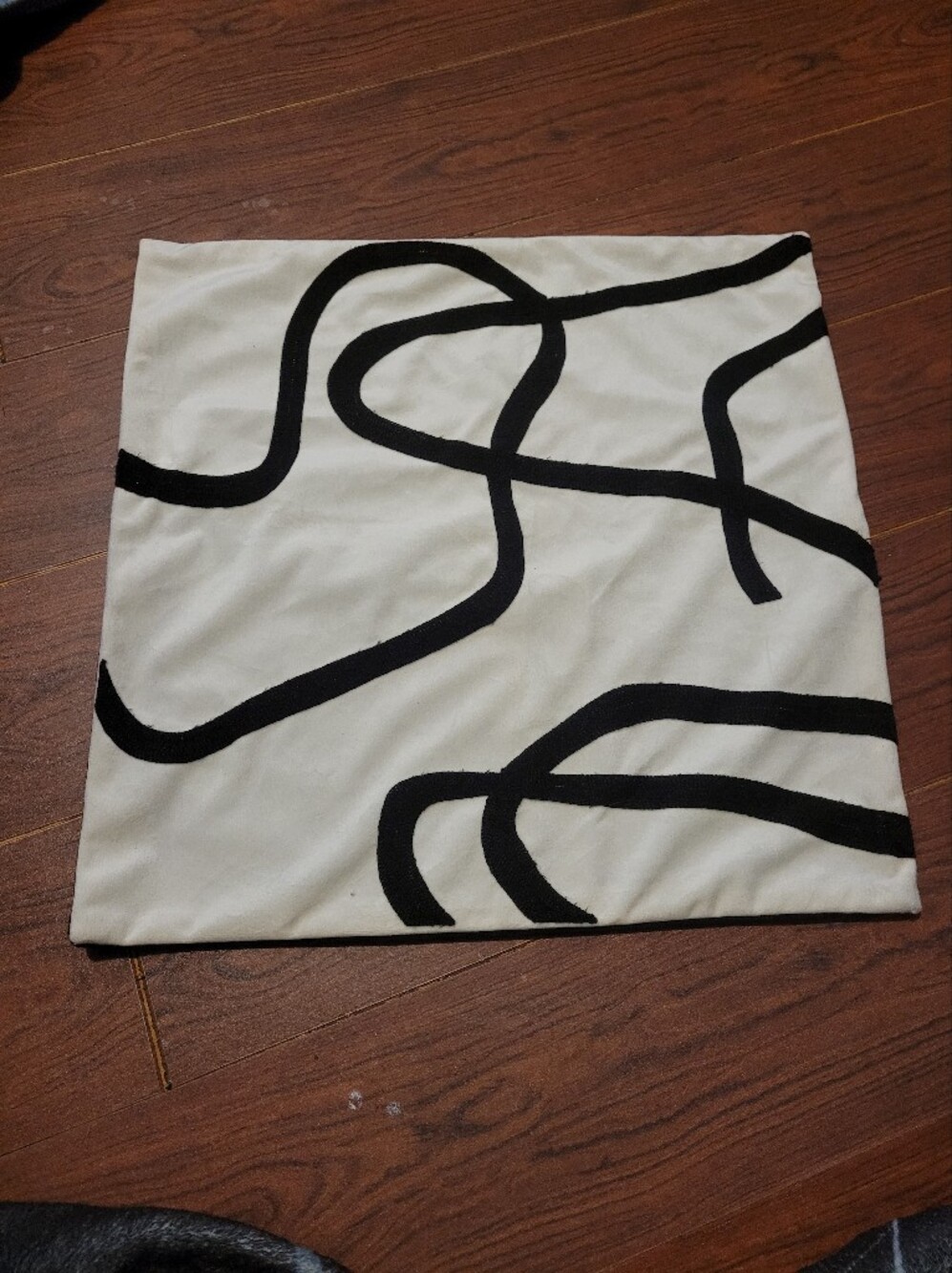 Abstract Black & White Decorative Throw Pillow Cover